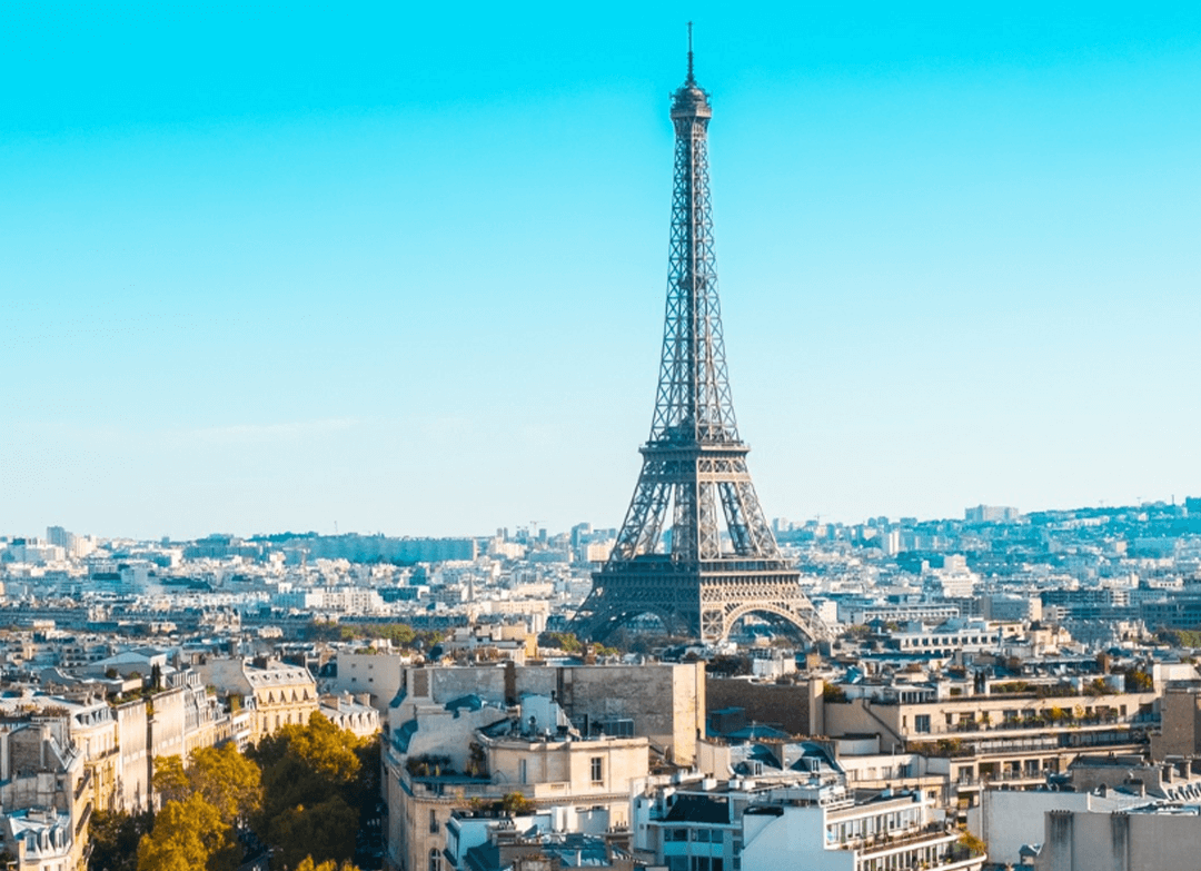 Iconic Eiffel Tower in Paris, France